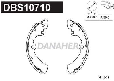 DBS10710 DANAHER Комплект тормозных колодок