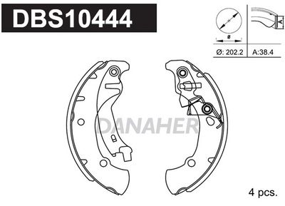 DBS10444 DANAHER Комплект тормозных колодок