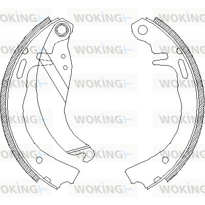 Z407300 WOKING Комплект тормозных колодок