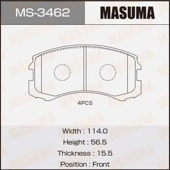 MS3462 MASUMA Комплект тормозных колодок