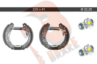 79RBKT0072 R BRAKE Комплект тормозных колодок