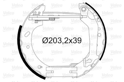 554737 VALEO Комплект тормозных колодок