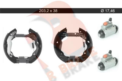 79RBKT0146 R BRAKE Комплект тормозных колодок