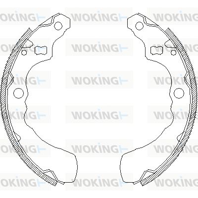 Z438100 WOKING Комплект тормозных колодок