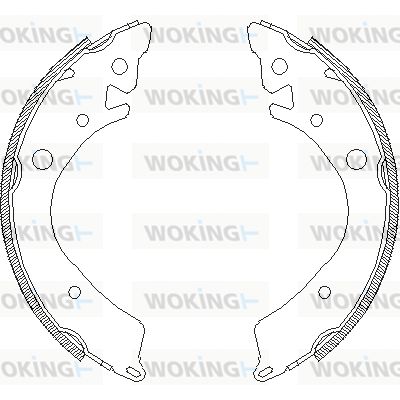 Z408400 WOKING Комплект тормозных колодок