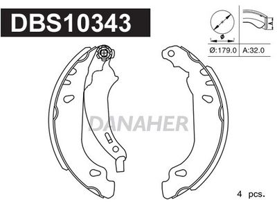DBS10343 DANAHER Комплект тормозных колодок