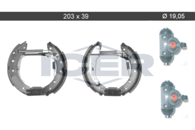 79KT0067C ICER Комплект тормозных колодок