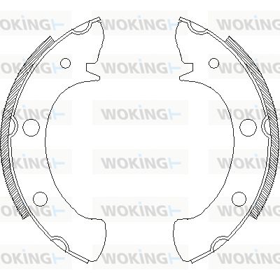 Z432800 WOKING Комплект тормозных колодок