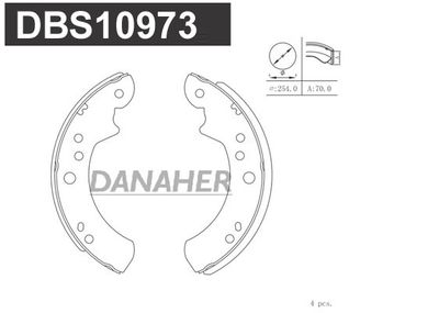 DBS10973 DANAHER Комплект тормозных колодок