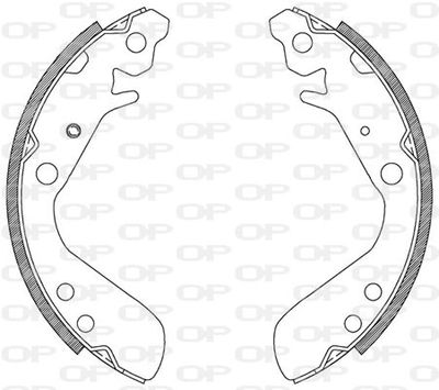 BSA208200 OPEN PARTS Комплект тормозных колодок