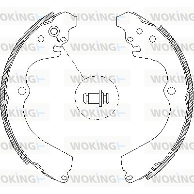 Z466300 WOKING Комплект тормозных колодок