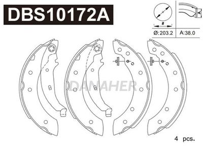 DBS10172A DANAHER Комплект тормозных колодок