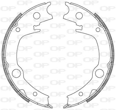 BSA220700 OPEN PARTS Комплект тормозных колодок