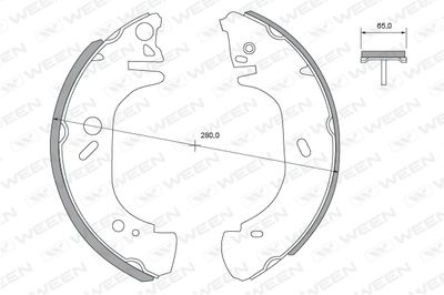 1522413 WEEN Комплект тормозных колодок