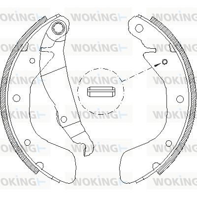 Z439800 WOKING Комплект тормозных колодок