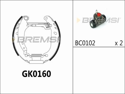 GK0160 BREMSI Комплект тормозных колодок