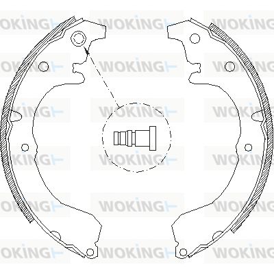 Z433301 WOKING Комплект тормозных колодок