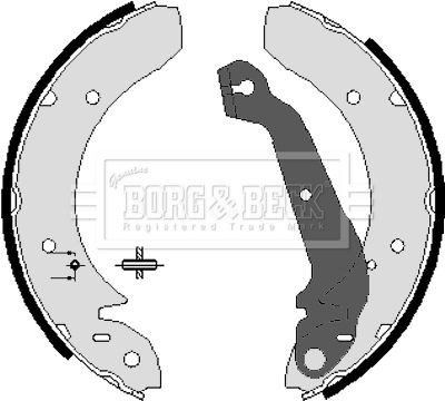 BBS6045 BORG & BECK Комплект тормозных колодок