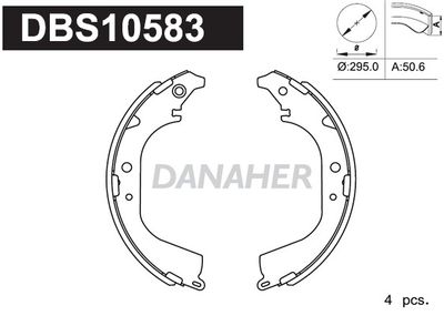 DBS10583 DANAHER Комплект тормозных колодок