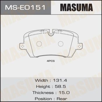 MSE0151 MASUMA Комплект тормозных колодок