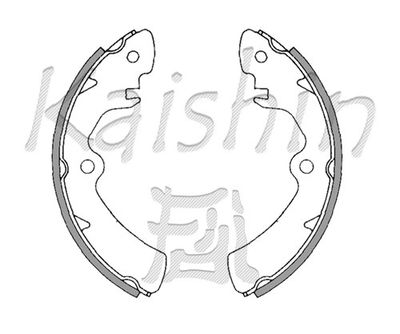 K9910 KAISHIN Комплект тормозных колодок