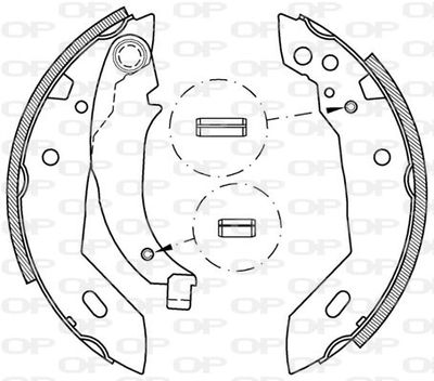 BSA204100 OPEN PARTS Комплект тормозных колодок