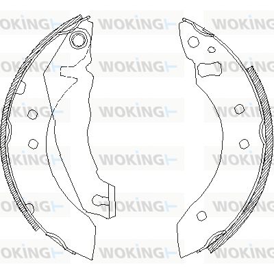 Z405100 WOKING Комплект тормозных колодок