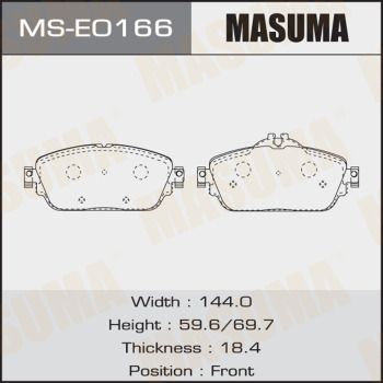 MSE0166 MASUMA Комплект тормозных колодок