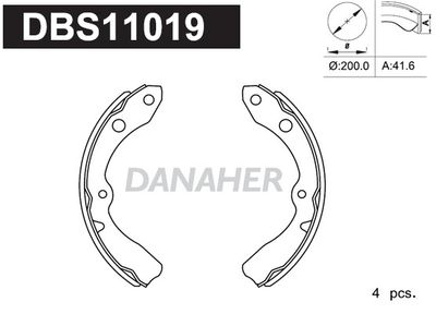 DBS11019 DANAHER Комплект тормозных колодок