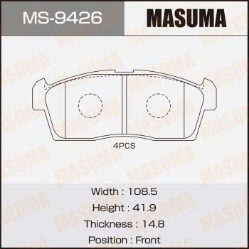 MS9426 MASUMA Комплект тормозных колодок