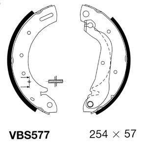 VBS577 MOTAQUIP Комплект тормозных колодок