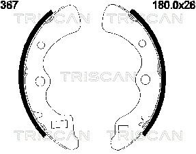 810040367 TRISCAN Комплект тормозных колодок