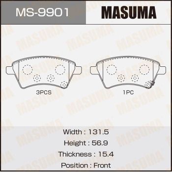 MS9901 MASUMA Комплект тормозных колодок