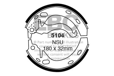 5104 EBC Brakes Комплект тормозных колодок