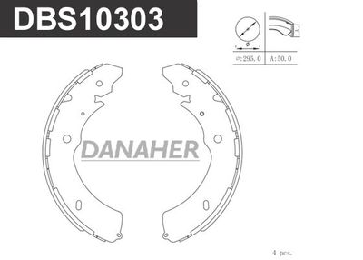 DBS10303 DANAHER Комплект тормозных колодок