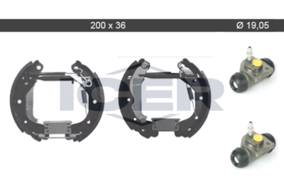 79KT0090C ICER Комплект тормозных колодок