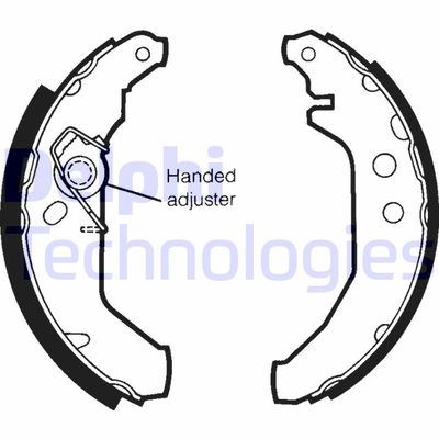 LS1435 DELPHI Комплект тормозных колодок