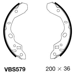 VBS579 MOTAQUIP Комплект тормозных колодок