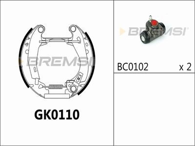 GK0110 BREMSI Комплект тормозных колодок