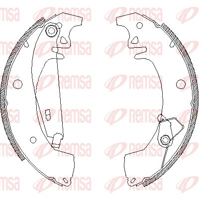 407801 REMSA Комплект тормозных колодок