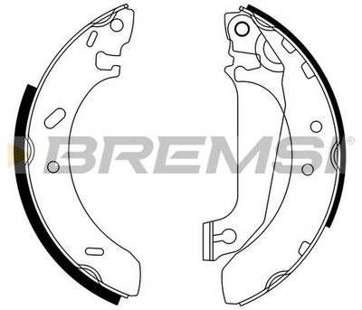 GF0227 BREMSI Комплект тормозных колодок