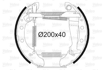 554780 VALEO Комплект тормозных колодок