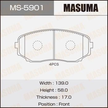 MS5901 MASUMA Комплект тормозных колодок