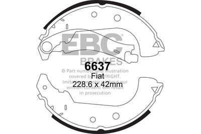 6637 EBC Brakes Комплект тормозных колодок