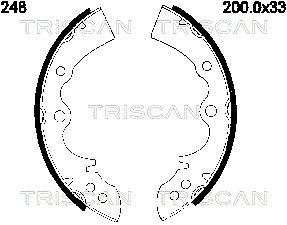810050248 TRISCAN Комплект тормозных колодок