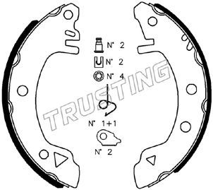 040123K TRUSTING Комплект тормозных колодок