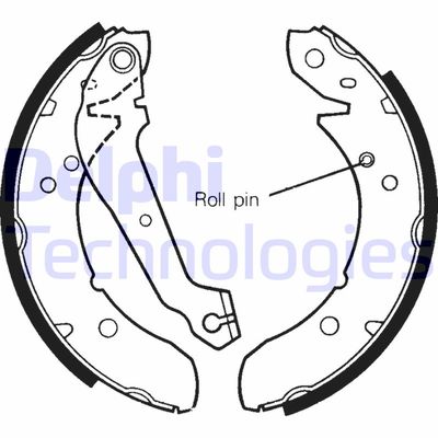LS1241 DELPHI Комплект тормозных колодок