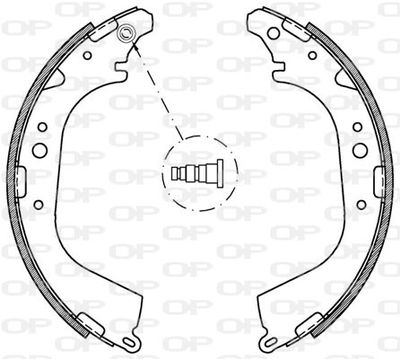 BSA217500 OPEN PARTS Комплект тормозных колодок