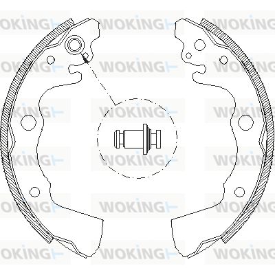 Z466200 WOKING Комплект тормозных колодок