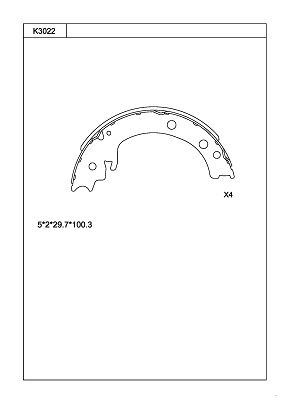 K3022 ASIMCO Комплект тормозных колодок